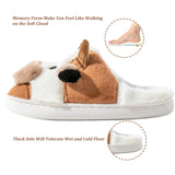 1 x RAW Customer Returns Fadezar slippers women shark cow winter plush slippers men fluffy warm slippers comfortable non-slip flat slippers brown white EU 43-44 sole size 44-45  - RRP €21.62