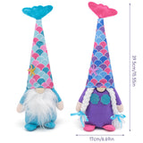 11 x Brand New JJQHYC 2 pieces mermaid gnome figures, plush gnome decoration, mermaid gnome doll, cute maritime gnome figures gift for Christmas and birthday - RRP €224.4