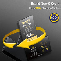 1 x RAW Customer Returns Yodoit 4500mAh Battery for Phone 12 Pro Max, Upgraded High Capacity Replacement Battery 0 Cycles for Model A2342, A2410, A2411, A2412 with Full Repair Tool Kit - RRP €29.48