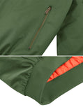 1 x Brand New MAGCOMSEN Men s Pilot Jacket College Jacket Blouson Jacket Warm Flight Jacket with Zipper Outdoor Winter Jacket Thickened Coat with Multi Pockets Light Green M - RRP €36.0