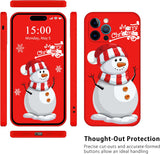 1 x Brand New Esakycn Case for Apple iPhone 14 Pro Christmas Protective Case with 2 Screen Protector 2 Camera Film, Red Cartoon Doll Silicone Christmas Cell Phone Case for Apple iPhone 14 Pro 6.1 , Snowman - RRP €21.6