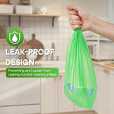 8 x Brand New 80 Pieces Green Garbage Bags, 22 Liter Dustbin Bags Ultra-Resistant Garbage Bags and Leak Protection for Waste Separation - RRP €182.4