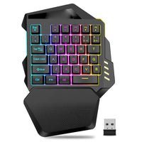 1 x RAW Customer Returns ASHATA G60 Wireless One-Hand Gaming Keyboard, RGB Backlit Gaming Keyboard with 35 Keys, Ergonomic Keyboard Game Controller for PC Gamers - RRP €45.05