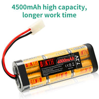 1 x RAW Customer Returns BAKTH 4500mAh 7.2V NiMH RC Battery Racing Pack for Model Cars, Airplanes, Robots Toys , High Performance RC Battery Pack Coaster as a Gift - RRP €26.2