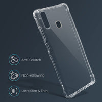 2 x Brand New Moozy Transparent Silicone Case for Samsung A40 - Anti Shock Crystal Clear Case Cover Flexible Soft TPU Case - RRP €25.98