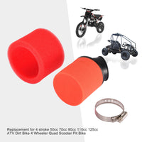 1 x RAW Customer Returns GOOFIT 42mm Air Filter Replacement for 4 Stroke 50cc 70cc 90cc 110cc 125cc ATV Dirtbike Red - RRP €32.4