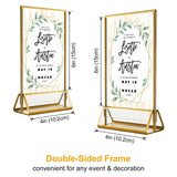 1 x RAW Customer Returns AMEITECH Table Display Stand 10x15cm,4x6 Clear Picture Frames with Gold Edges and Vertical Stand,Double Sided Table Menu for Wedding Table Numbers,Pack of 6 - RRP €24.49