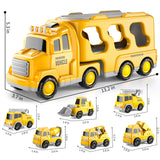 1 x RAW Customer Returns Ci Vetch Toddler Toys for 2 3 4 5 6 Year Old Boys, 7 in 1 Construction Trucks Veihicle Playset with Play Mat, Birthday for Boys Girls Toddlers Kids - RRP €33.26