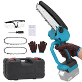 1 x RAW Customer Returns 6 Inch Mini Chainsaw for Makita 18V Battery, Portable Cordless Electric Chainsaw for Gardening Tree Pruning with 2 Chains 2 Gloves, 10m s Chain Speed No Battery  - RRP €70.58