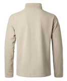 1 x Brand New Oralidera men s fleece sweatshirt, long-sleeved fleece pullover, troyer with quarter zip, winter pullover, fleece jackets, jumper with stand-up collar, beige, XXL - RRP €29.5