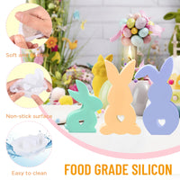 1 x Brand New Easter Bunny Silicone Mould, Darryy Pack of 3 Easter Rabbit Silicone Molds, Silicone Mold 3D Rabbit, Silicone Plaster Easter Molds, DIY Rabbit Mold for Easter, for Making Soap, Candles, Crafts B  - RRP €16.8