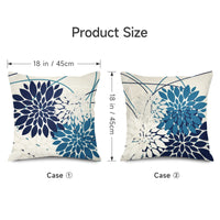 1 x Brand New LOMOHOO Cushion Covers 45 x 45 cm Cushion Cover Decorative Cushion Cover Geometric Flower Pattern Cushion Modern Abstract Cushion Cover Pack of 2 Linen Cushion Covers Suitable for Living Room Garden Cushion Decor - RRP €20.4