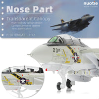 1 x RAW Customer Returns NUOTIE F-14A Tomcat 1 100 Metal Airplane Model Kits with Stand VF-84 Jolly Rogers DieCast Alloy Fighter Model Jet Replica Prefabricated Military Aircraft Collection for Display or Gift - RRP €54.99