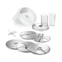 1 x RAW Customer Returns Bosch accessory set VeggieLove MUZ5VL1, continuous slicer including 5 discs cutting-reversible disc, reversible grater disc, medium-fine grater disc, for Asian vegetables and r sti for MUM5 and MUM Series 2 - RRP €65.84