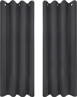 1 x RAW Customer Returns Utopia Bedding blackout curtains with eyelets thermal curtain set of 2 140x175 cm, gray heat and cold insulating and sound-absorbing curtain opaque for living room, bedroom and office - RRP €22.22