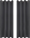 1 x RAW Customer Returns Utopia Bedding blackout curtains with eyelets thermal curtain set of 2 140x175 cm, gray heat and cold insulating and sound-absorbing curtain opaque for living room, bedroom and office - RRP €22.22