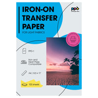 1 x RAW Customer Returns PPD A4 x 100 Sheets of Thermal Transfer Paper for T-shirts, Masks and White or Light Fabrics - For Inkjet Inkjet Printer - PPD-1-100 - RRP €49.49