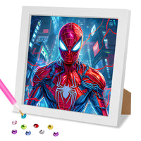 2 x Brand New MOGTAA Superheroes Diamond Painting with Wooden Frame, 5D DIY Diamond Painting Pictures Set, Full Drill Diamond Painting for Girls 4-13 Years, Diamond Pictures Arts Craft for Home Wall Decor 18 x 18 cm - RRP €40.8