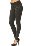 1 x RAW Customer Returns Elara Damen Stretch Hose Skinny Fit Jegging Chunkyrayan H86-6 Dk.Grey 38 M  - RRP €22.6