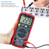 1 x RAW Customer Returns Multimeter UNI-T UT890D RMS Voltmeter Ammeter Ohmmeter AC DC Meter Current Voltage Resistance Frequency Capacitance Diode Distinguish between zero line and fire line  - RRP €39.99