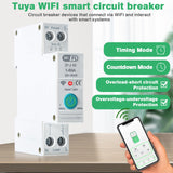 1 x RAW Customer Returns Jadeshay Tuya WiFi Circuit Breaker WiFi Switch DIN Rail WiFi Smart Circuit Breaker DIN Rail Smart Meter 1P 63A, Remote Control by Tuya APP - RRP €20.53