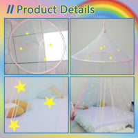 13 x Brand New SESAMIS children s room canopy for girls, Galaxy children s bed canopy for house bed and single bed, dreamy bedroom decoration for children s room, large mosquito net bed canopy for children, black - RRP €346.06