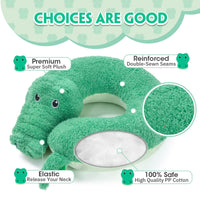 1 x RAW Customer Returns HOMEWINS Children s Travel Pillow Ultra Soft Neck Pillow Headrest Cute Neck Pillow Washable Neck Support Pillow Travel Sleeping Pillow for Car Airplane Crocodile  - RRP €15.06