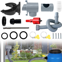 1 x RAW Customer Returns Rainwater collector, 70-100mm downpipe rain collector, rain barrel connection downpipe, rain collector rain barrel connector for roofs up to 80 m , with mounting accessories - RRP €28.22