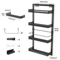 2 x Brand New UMDONX Shower shelf for hanging Shower shelf without drilling Shampoo holder for the bathroom Shower gel holder without drilling Four layers black  - RRP €40.32