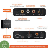 1 x RAW Customer Returns SOUTHSKY 192KHz DAC converter, digital to analog L R RCA adapter, HDMI ARC audio extractor to SPDIF, coaxial, 3.5mm, L R, CEC volume adjustable - RRP €28.98