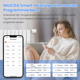 1 x RAW Customer Returns MIUCDA Radiator Thermostat Zigbee Smart Heating Thermostat, Energy Saving, Programmable, Heating Thermostat Compatible Alexa, Google Home, Home Assistant, Tuya - RRP €49.99