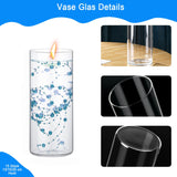 1 x RAW Customer Returns uyoyous glass vases set 15 pieces cylinder vase glass for table decoration vases tulip vase glass vase large vase candle holder glass cylinder set wedding flower vases set, 13 15 20 cm high - RRP €50.4