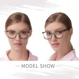 1 x RAW Customer Returns RICH MODE Oversized Multicolor Gray Eyeglasses Non-Prescription Optical Acetate Frame for Women and Girls - RRP €27.38