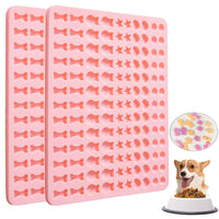 40 x Brand New Gizodhij Baking Mat Dog Biscuits, Silicone Baking Mold, Small Fish Bones Star Heart Candy Silicone Mold for Baking Cookies, Candy, Chocolate, Snack Baking Mold Pink  - RRP €816.0