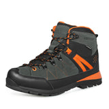 1 x Brand New GRITION Men s Faux Suede Winter Mountain Boots, Lightweight Warm Non-Slip, Fashionable Hiking Boots for Snow Gray Orange MULTI-WAY 45EU-Gray Orange - RRP €69.99