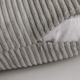 1 x RAW Customer Returns MIULEE Set of 2 Cushion Covers Corduroy Cushion Cover Decorative Pillowcase Sofa Cushion Couch Cushion Throw Pillow Decorative Pillowcase Decorative Cushion Cover with Hidden Zipper 60 x 60 cm Light Grey - RRP €25.78