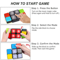 1 x RAW Customer Returns Pup Go Electronic Magic Cube with Music and Colorful Lights, Birthday Puzzle Game, Family Board Games, Portable Console, Travel Game Boy Educational Toys for Children Ages 5 to 12 - RRP €22.09