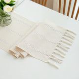 1 x RAW Customer Returns CHUQING Table Runner Boho Style Table Runner Country House Macrame Beige Cream Table Runner Country House Style 210x33cm, Ivory - RRP €21.99