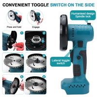 1 x RAW Customer Returns Cordless angle grinder set small compatible with Makita 18V, with cutting discs, brushless motor, metal grinder cutting disc for removing paint for grinding, cutting without battery  - RRP €70.58