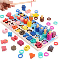 14 x Brand New Montessori Magnetic Fishing Game, Wooden Puzzle, Learning Numbers, for Kids Ages 2, 3, 4, 5, 6 Years Old, Rainbow Puzzle, Fishing, Educational Game for Kids, for - RRP €223.86