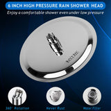 1 x RAW Customer Returns 15cm rain shower - Voolan circular high pressure shower head made of 304 stainless steel - comfortable shower experience even at low water pressure - Can be installed on the wall or ceiling chrome  - RRP €20.05