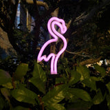 1 x RAW Customer Returns Tongdejing 2pcs pack Flamingo Lights Solar Powered LED Lights Landscaping Neon Lights Outdoor Decoration for Party Yard Garden Size 2pcs  - RRP €20.4