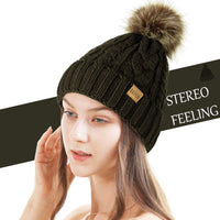 4 x Brand New REDESS Women s Winter Bobble Beanie Hat with Warm Fleece Lined, Thick Slouchy Snow Knit Skull Ski Cap - RRP €79.96