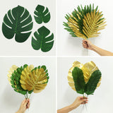 1 x RAW Customer Returns KINHONG 60pcs Artificial Tropical Palm Leaves 9 Types Wedding Decoration Used - RRP €18.4