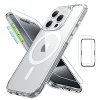 1 x RAW Customer Returns ESR for iPhone 15 Pro Case Set 5 in 1 , Translucent Matte Case with Screen Protector and Camera Protection, Compatible with MagSafe, Military Grade Protection, Classic Series, White - RRP €21.7