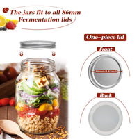 3 x RAW Customer Returns YUEYEE preserving jars 1L, storage jars with lids, mason jars for fermenting, pickling cucumbers, tomatoes, jam, storing pasta, nuts, sweets and beans, 2 pieces of preserving jars with screw lids - RRP €51.3