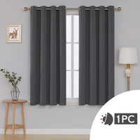 1 x RAW Customer Returns Deconovo Blackout Curtains with Eyelets Thermal Curtain Eyelet Curtains Opaque, 160x132 cm Height x Width , Dark Grey, 1 Piece - RRP €36.49