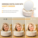 1 x RAW Customer Returns COLSUR Birthday Gifts for Women, 6 in 1 Wireless Charger with Mirror Lights, Alarm Clock, Bluetooth Speaker, Phone Holder, Thank You Gifts for Women Mom Girlfriend - RRP €39.99