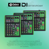 1 x RAW Customer Returns D Debra Professional Audio Mixer with 99 DSP Digital Effects, 4 Channels, USB MP3 Input, 48V Phantom Power, for DJ Console, Home, Karaoke and Recording Studio DI-4UX  - RRP €129.0