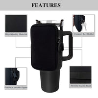 4 x Brand New Bottle cover, mobile water bottle strap, the drinking bottle bag is suitable for Stanley cup, gym accessories for women, drinking bottle holder for camping, hiking, outdoor sports black . - RRP €81.6